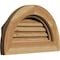 Ekena Millwork Half Round Gable Vent Functional, Western Red Cedar Gable Vent w/Brick Mould Face Frame, 14"W x 07"H GVWHR14X0700RFUWR - alternate 3
